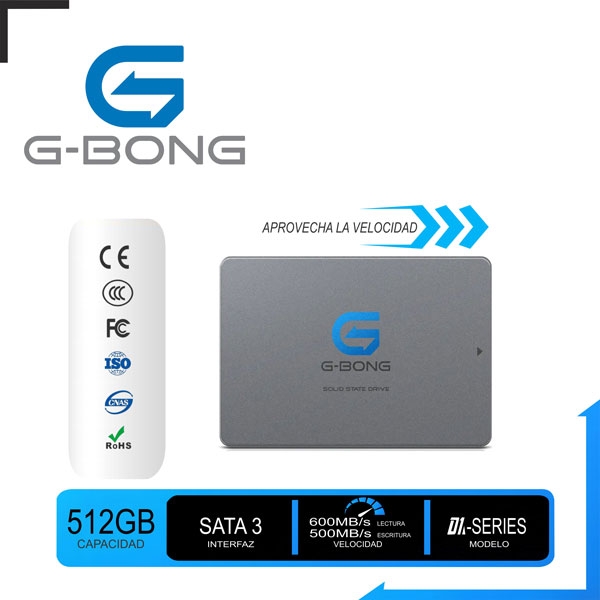 SSD SOLIDO SATA 2.5 GBONG 512GB  LECTURA 600MB/S ESCRITURA 500MBPS