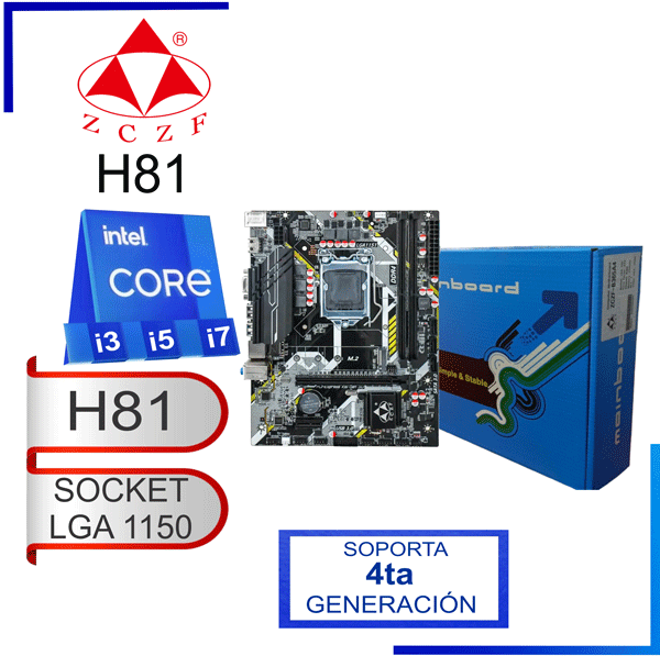 PLACA MADRE ZCZF H81  LGA 1150
