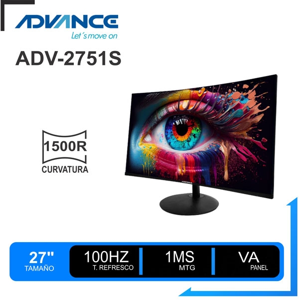 GAMER VISION E.I.R.L. - monitor curvo advance adv 2751s 27 va fhd curvo ...