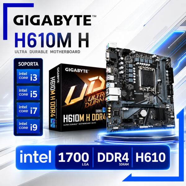 PLACA MADRE GIGABYTE H610M K DDR4 (REV. 1.0) CHIPSET INTEL H610, LGA1700, MICRO ATX