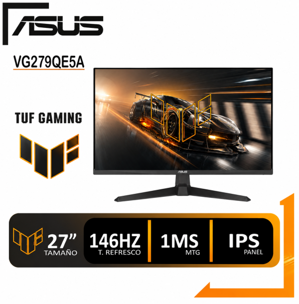 MONITOR ASUS TUF VG279QE5A 27, 146HZ, 1MS, PANEL IPS