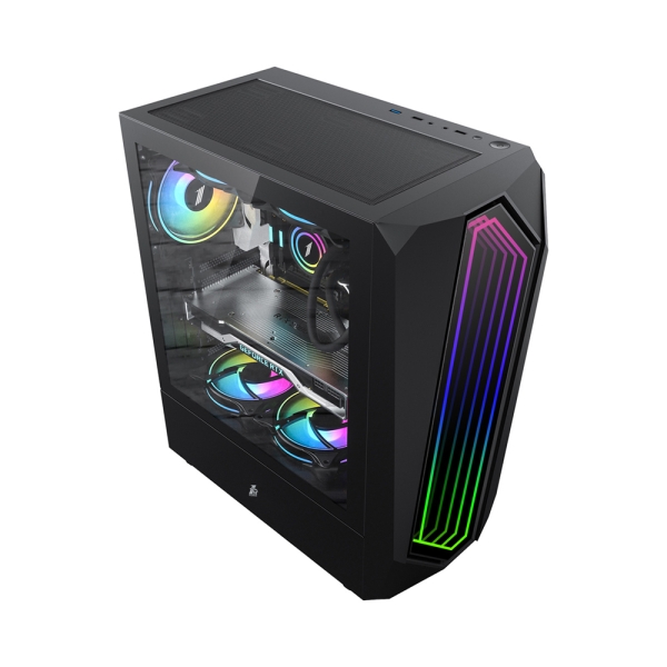 CASE GAMER 1STPLAYER INFINITE SPACE IS6 S/FUENTE 1 PANEL VIDRIO LED-RGB (IS6)