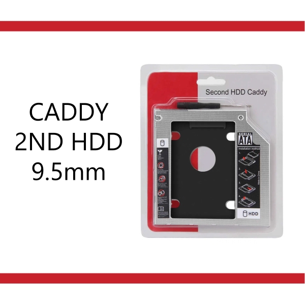 ADAPTADOR CADDY HDD/SSD 9.5MM