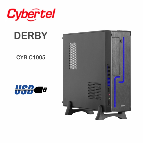 CASE SLIM CYBERTEL DERBY CON FUENTE DE 600W USB 2.0 (CYB C1005)