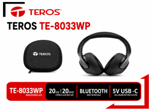 AUDIFONO INALAMBRICO ANC TEROS TE-8033N BLACK