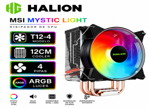 COOLER PARA CPU HALION T12 4 800RPM RGB