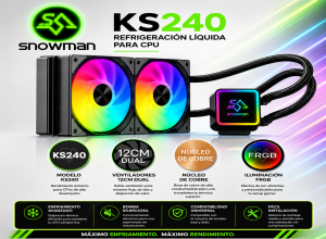 SISTEMA DE ENFRIAMIENTO LIQUIDO SNOWMAN KS240-FRGB BLACK
