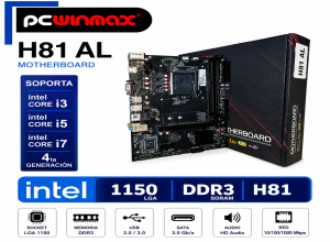 PLACA MADRE PC WINMAX H81 AL LGA 1150
