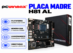 PLACA MADRE PC WINMAX H81 AL LGA 1150