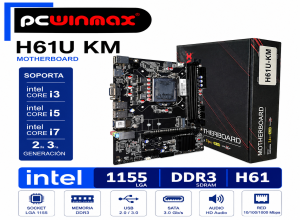 PLACA MADRE PC WINMAX H61AU KM LGA 1155