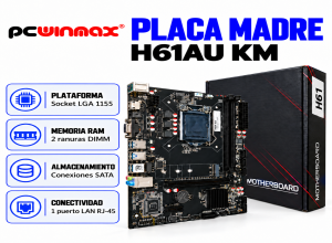 PLACA MADRE PC WINMAX H61AU KM LGA 1155