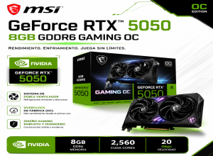 TARJETA DE VIDEO MSI GEFORCE RTX 5050 8GB GDDR6 OC GAMING 2X