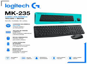 KIT LOGITECH MK235 WIRELESS  TECLADO + MOUSE (920-007901)