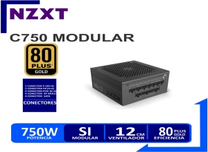 FUENTE DE PODER NZXT C750 750W 80 PLUS GOLD MODULAR (NP-C750M-US)