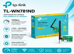 TARJ. DE RED TP-LINK WIFI  PCI-EXPRESS 150MBPS TL-WN781ND