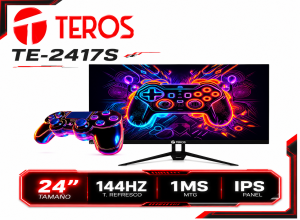 MONITOR GAMING TEROS TE-2417S, 24, 144HZ, HDMI, DP, PANEL IPS, FREESYNC