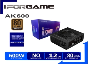 FUENTE DE PODER INFORGAME AK600 600W APFC 80 PLUS BRONZE (AK600)
