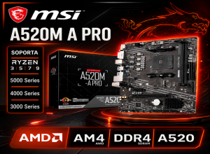 PLACA MADRE MSI A520M A PRO AM4 AMD (A520M-A PRO)