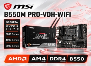 PLACA MADRE MSI B550M PRO-VDH - WIFI  AM4
